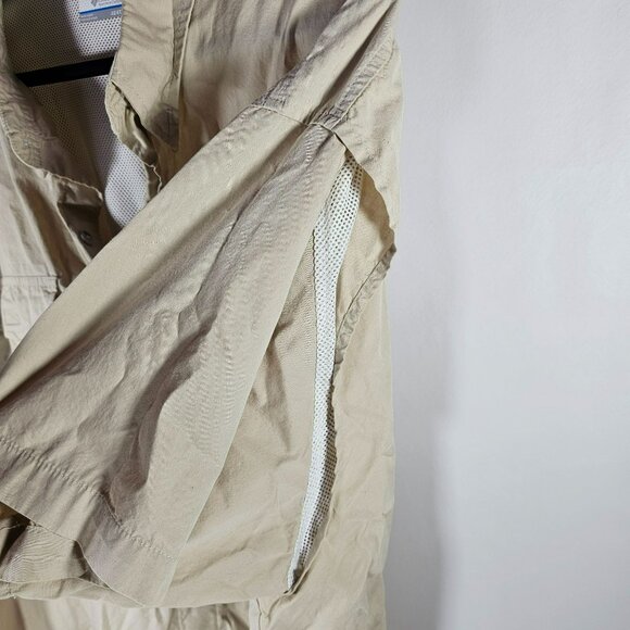 Columbia Bahama II Vented Fishing Shirt Mens Size 4X Beige Button Up - Picture 5 of 11